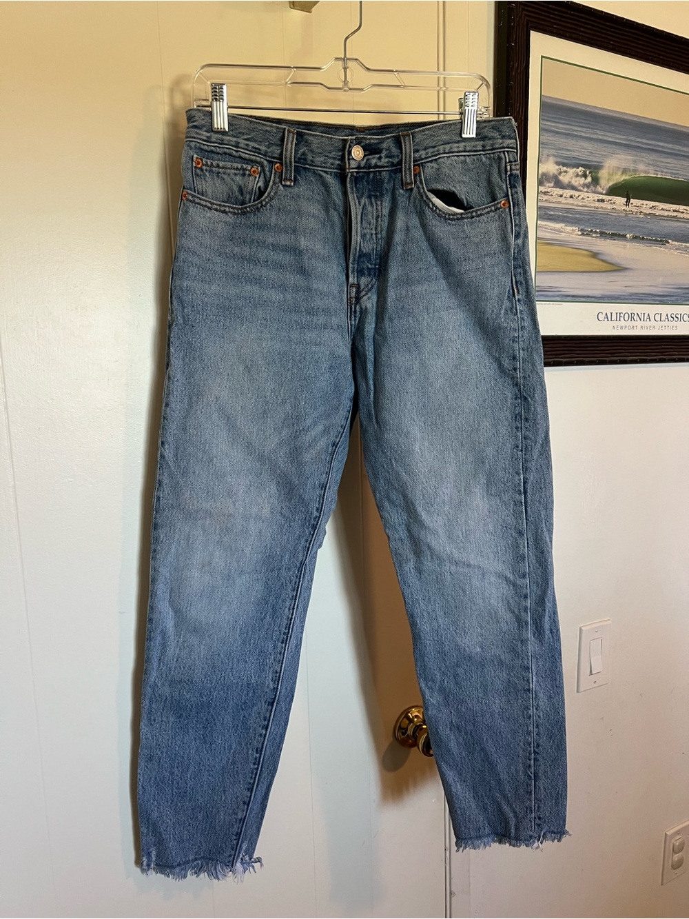 Levi's Wedgie Light Blue Straight Leg Women's Jeans